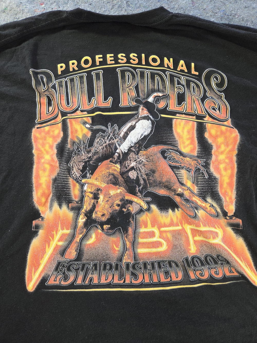 PBR Professional Bull Riders Long Sleeve Shirt Men’s 2XL Black Rodeo Graphic